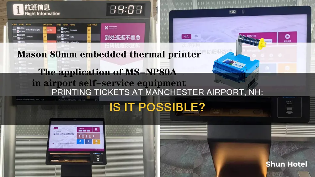 can you print your ticket at the airport manchester nh