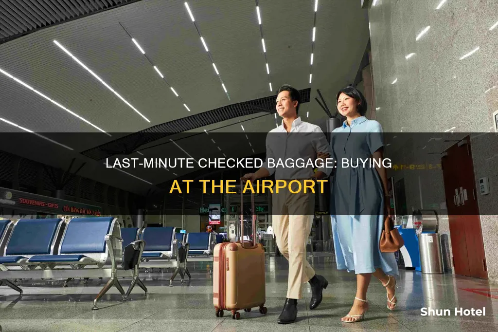 can you purchase a checked bag at the airport