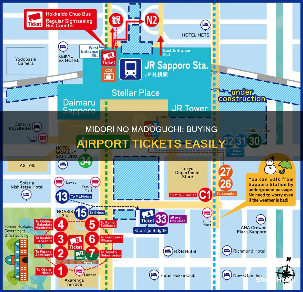 can you purchase tickets to airport at midori no madoguchi