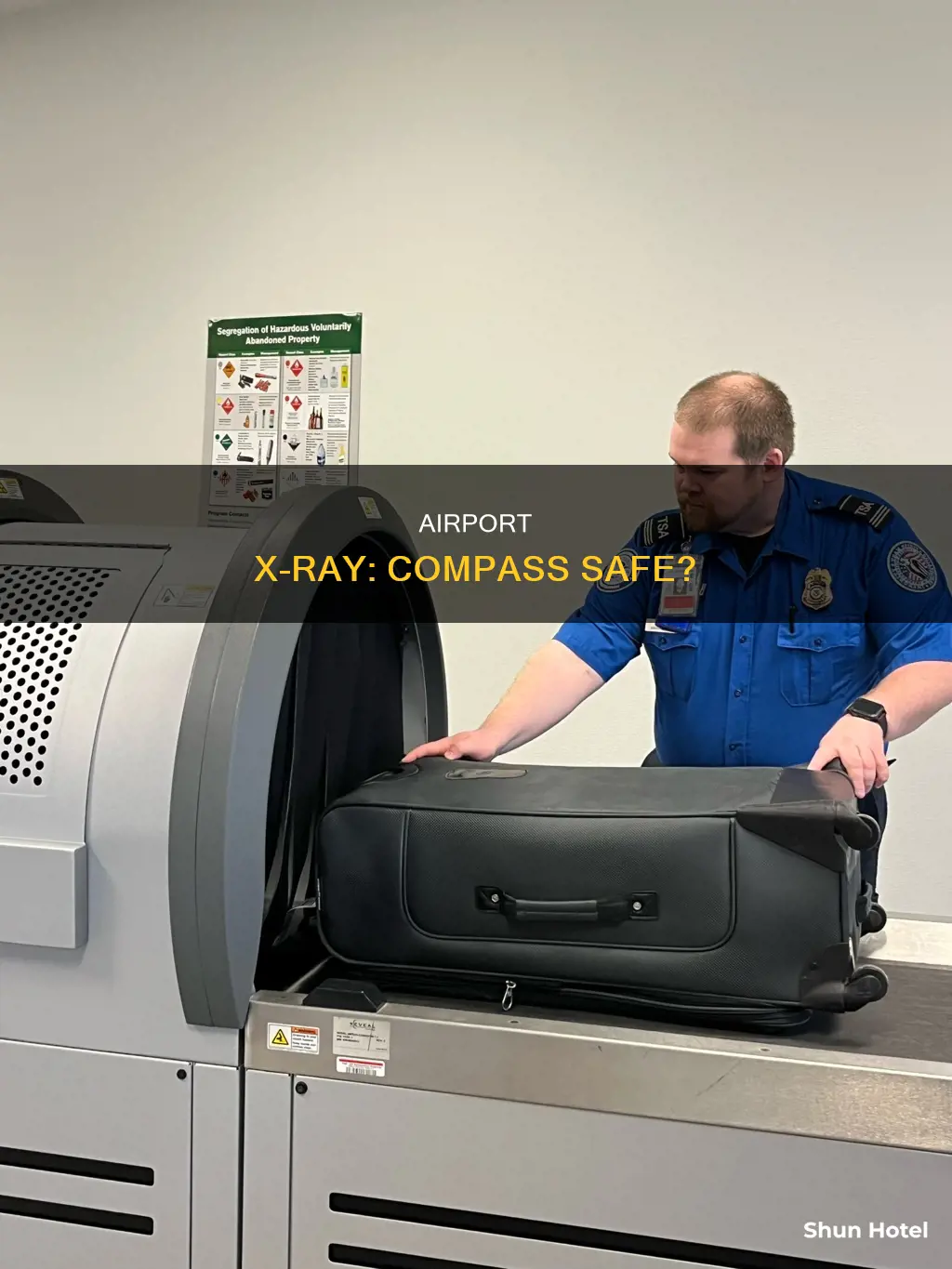 can you put a compass through an airport x ray