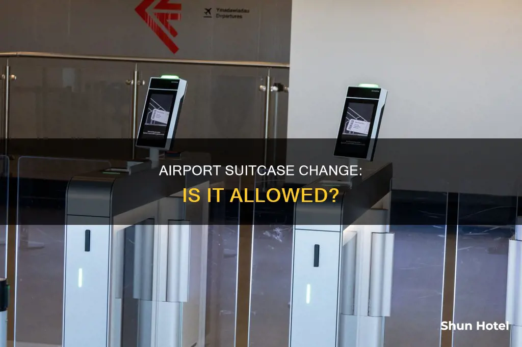 can you put change in suitcase at airport