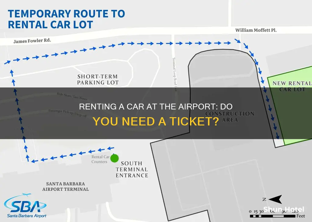can you rent a car at airport without flying