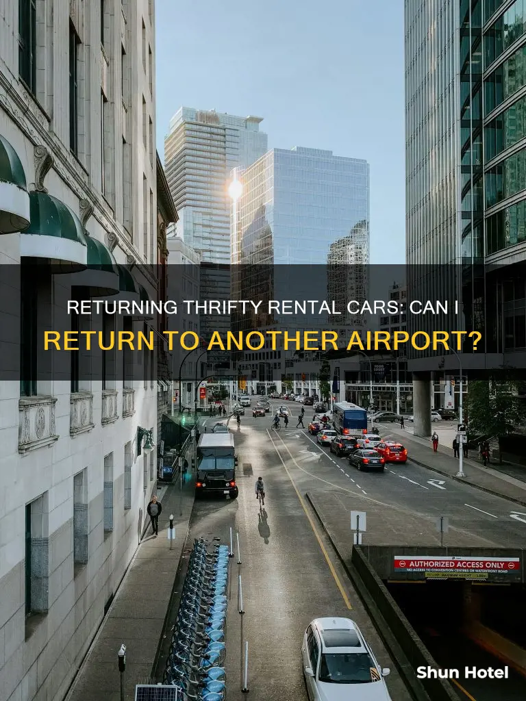 can you return thrifty rental at another airport