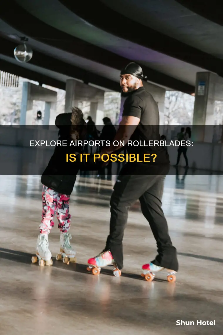 can you rollerblade in airports