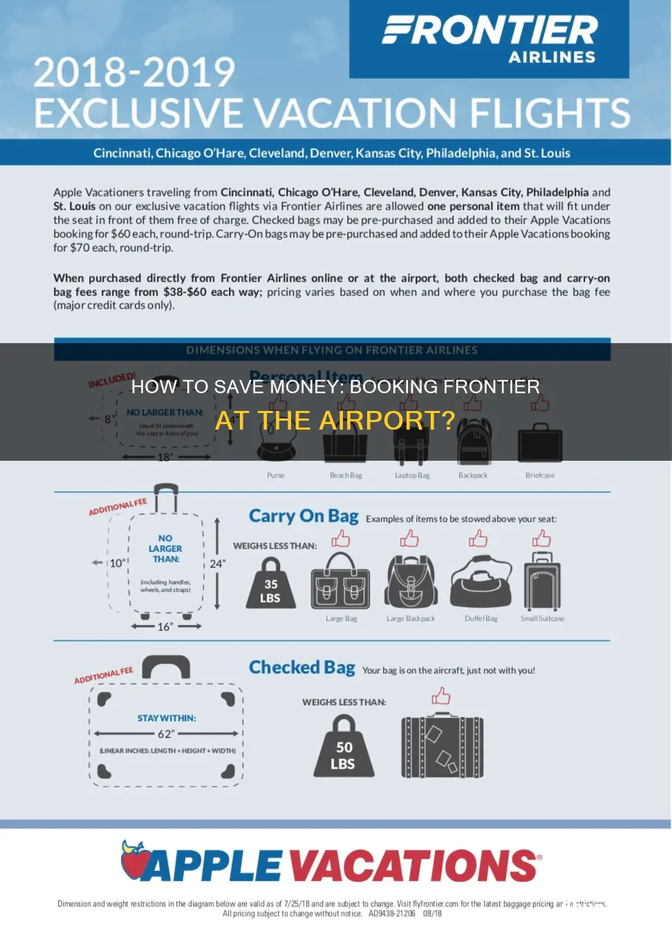 can you save money booking frontier at the airport