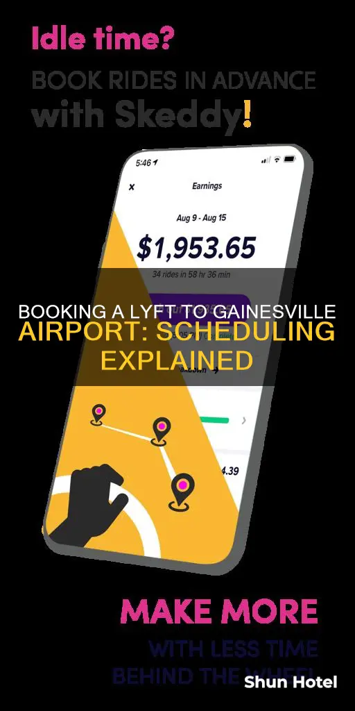 can you schedule a lyft ride to gainesville airport
