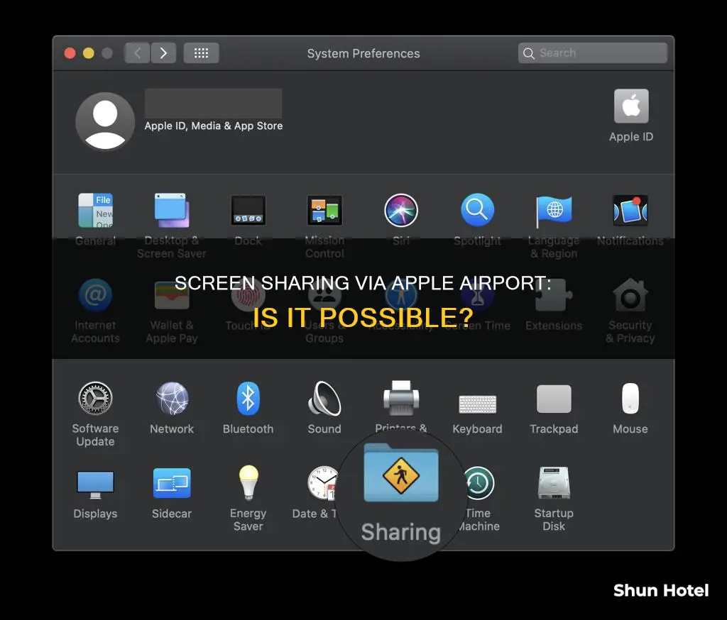 can you screen share through apple airport
