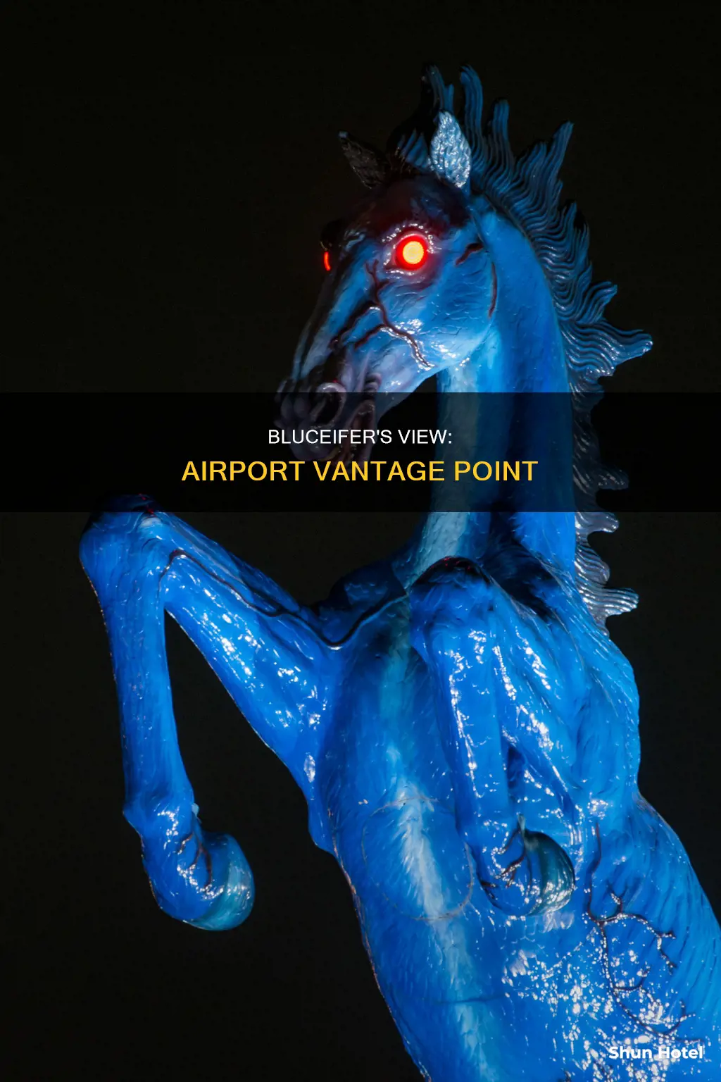 can you see blucifer from inside the airport