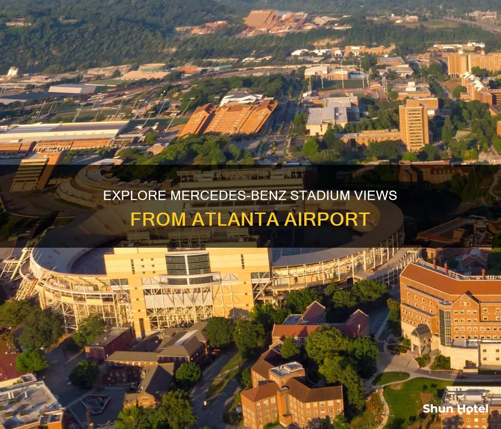 can you see the mercedes benz stadium from atlanta airport