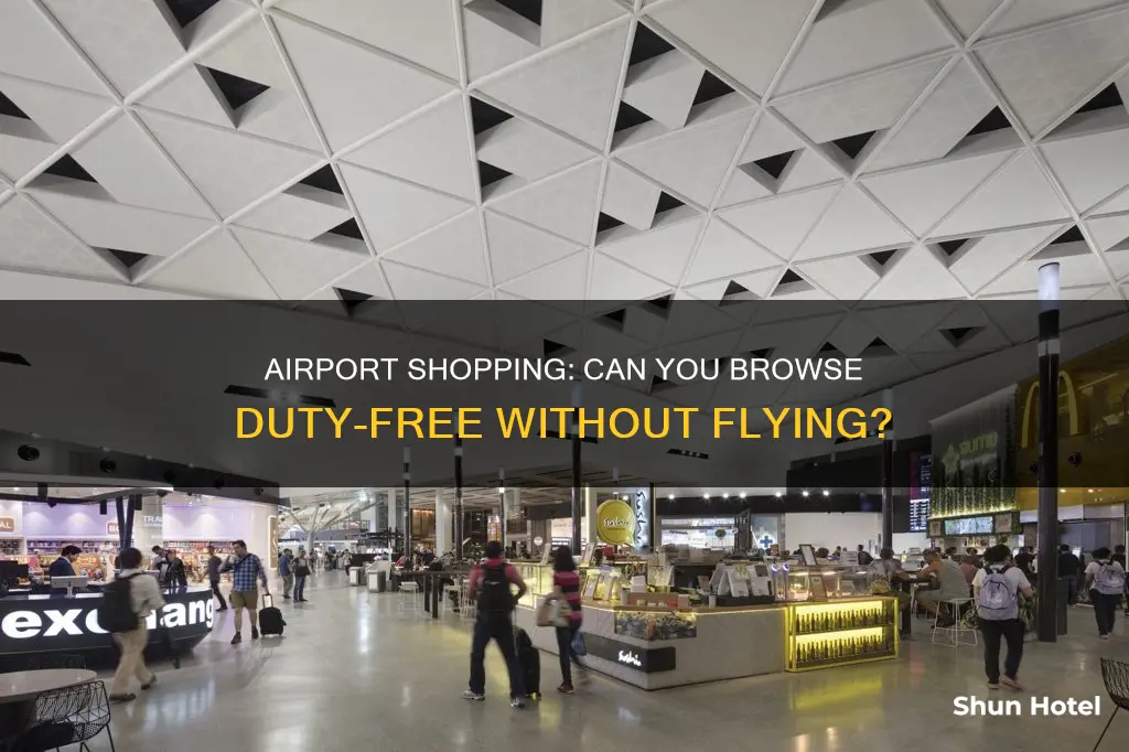 can you shop at the airport without flying