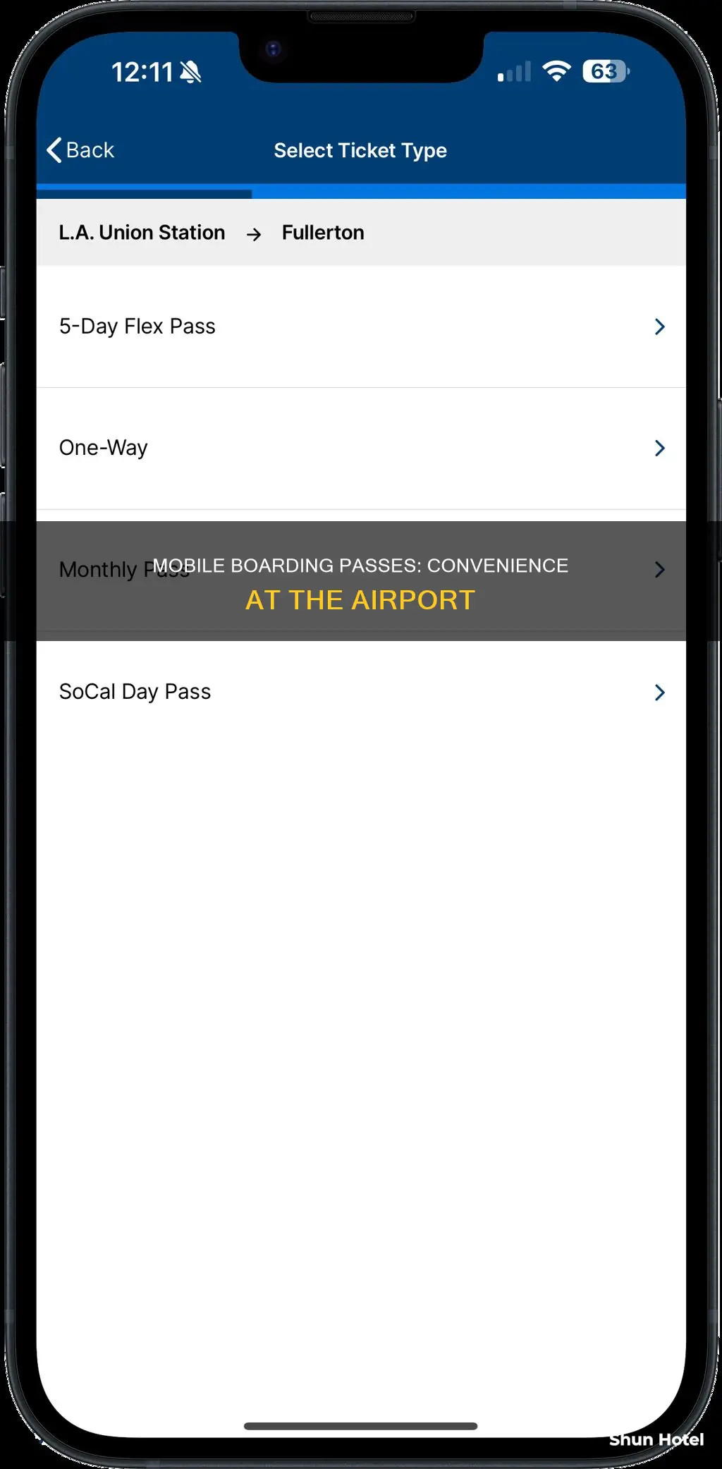can you show an e ticket on mobile at airport