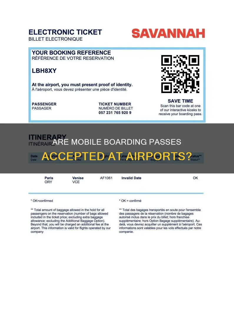 can you show e ticket on phone at airport