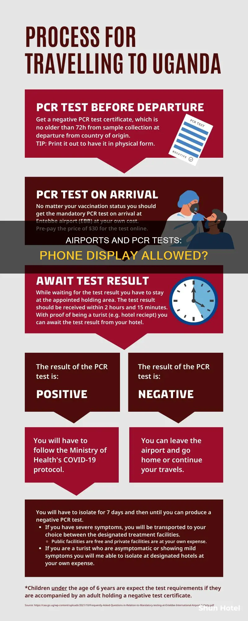 can you show pcr test on phone at airport
