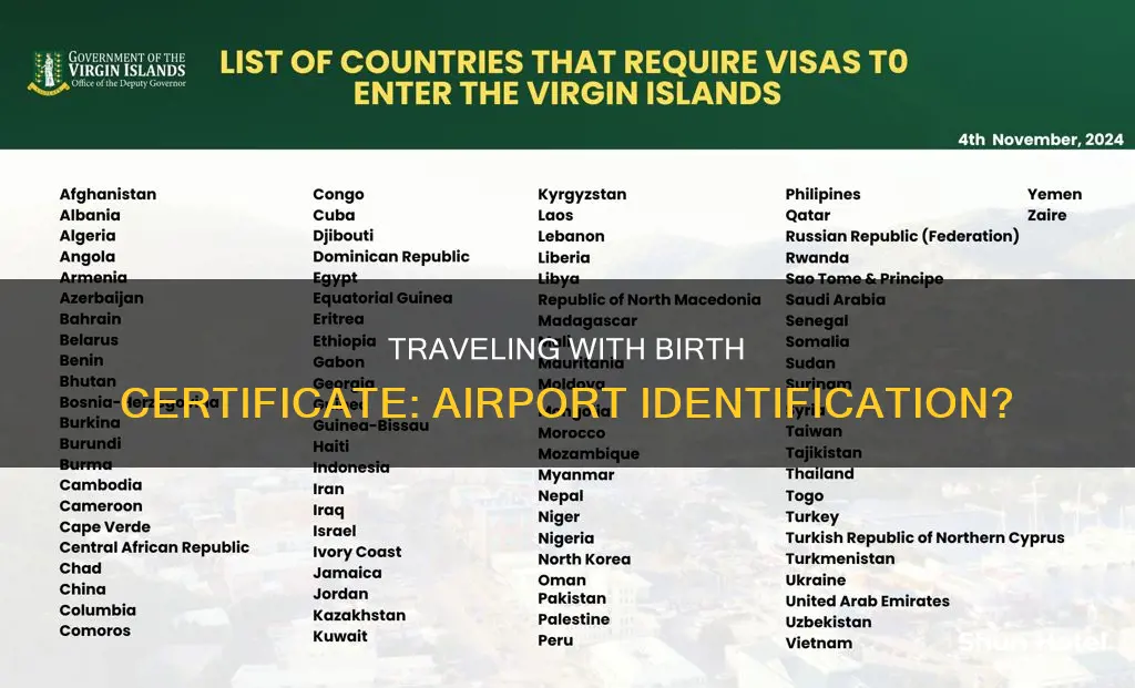 can you show your birth certificate at the airport