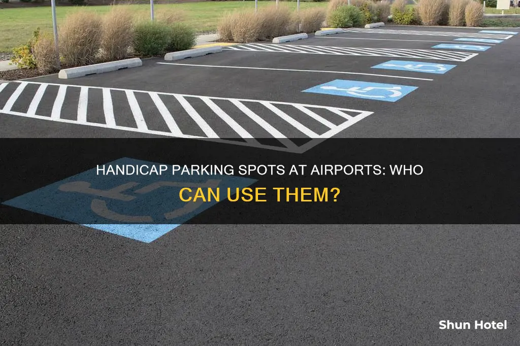 can you sit in handicap spot airport