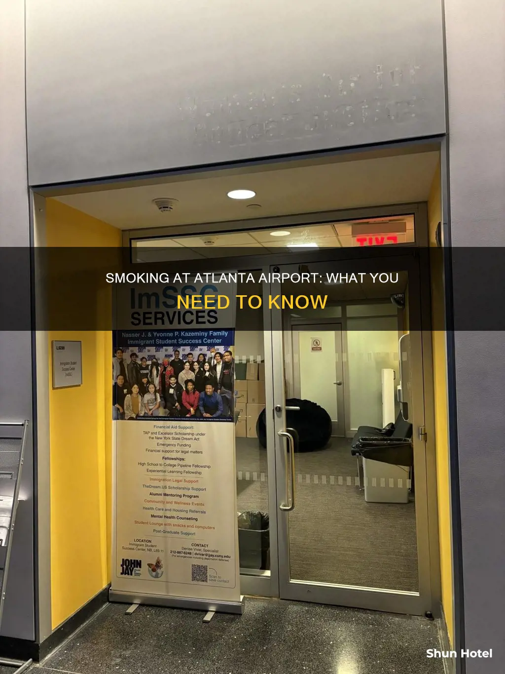 can you smoke anywhere in atlanta airport