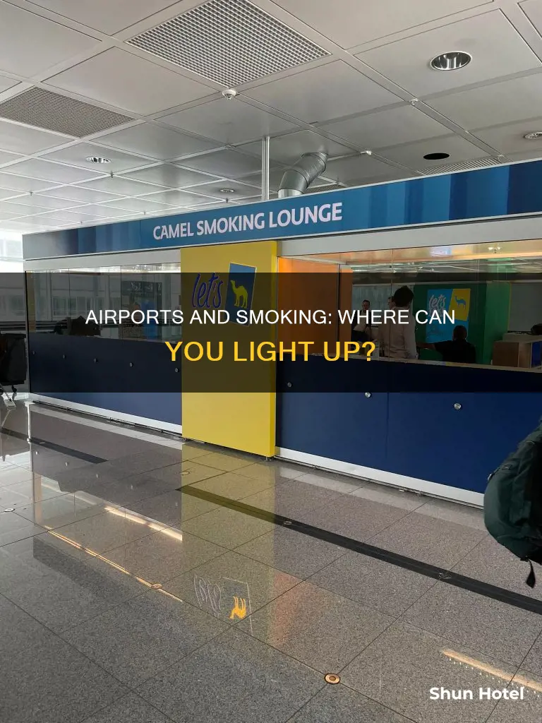 can you smoke at any airports before boarding the plane