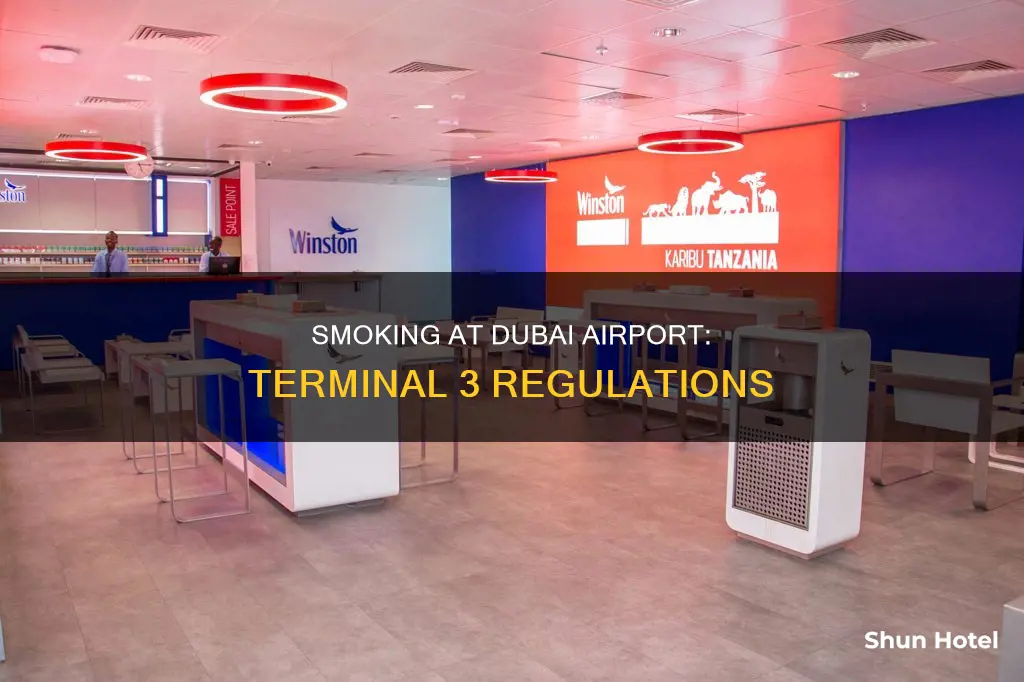 can you smoke in dubai airport terminal 3