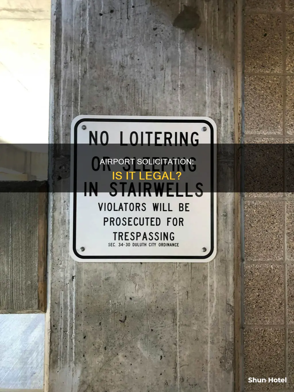can you solicit in an airport