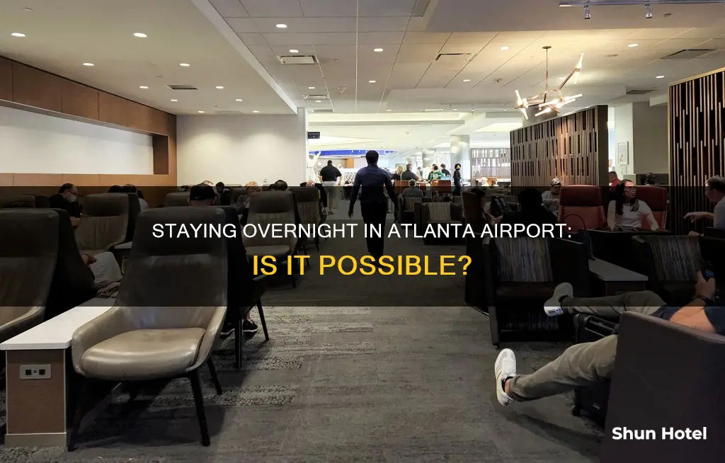 can you stay in atlanta airport overnight
