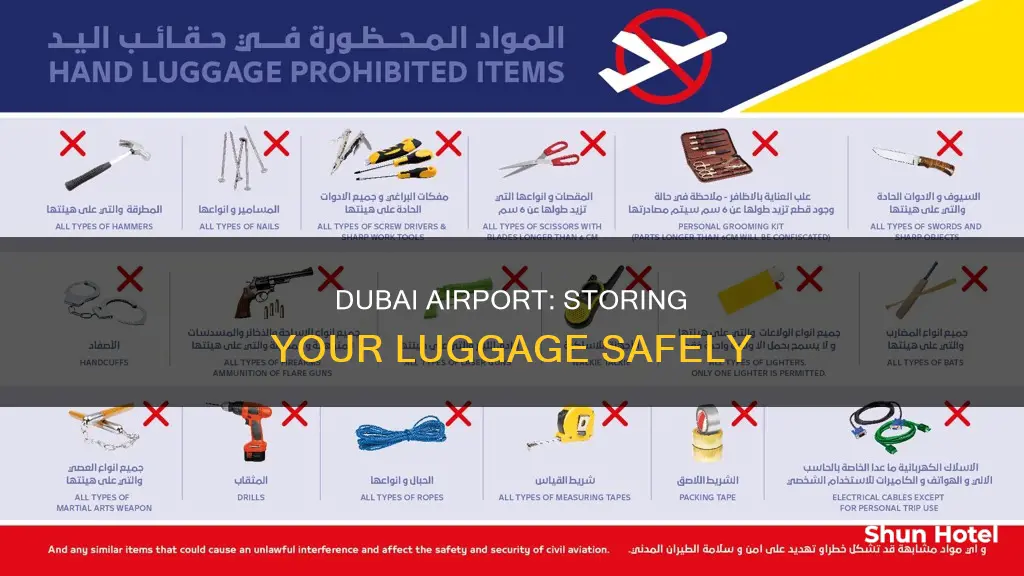 can you store luggage at dubai airport