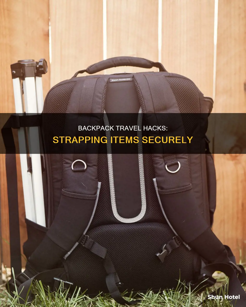 can you strap things to a backpack in an airport