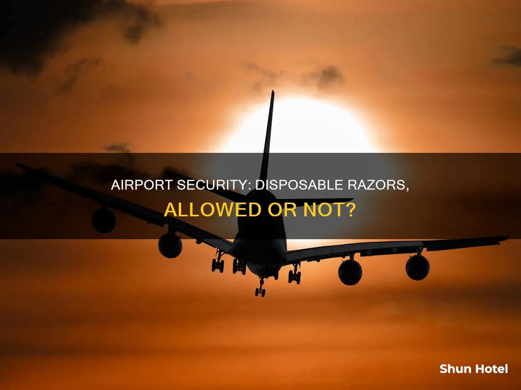 can you take a disposable razor through airport security