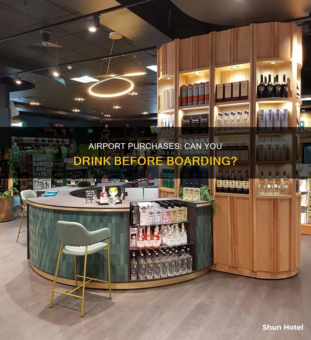 can you take a drink if bought at airport