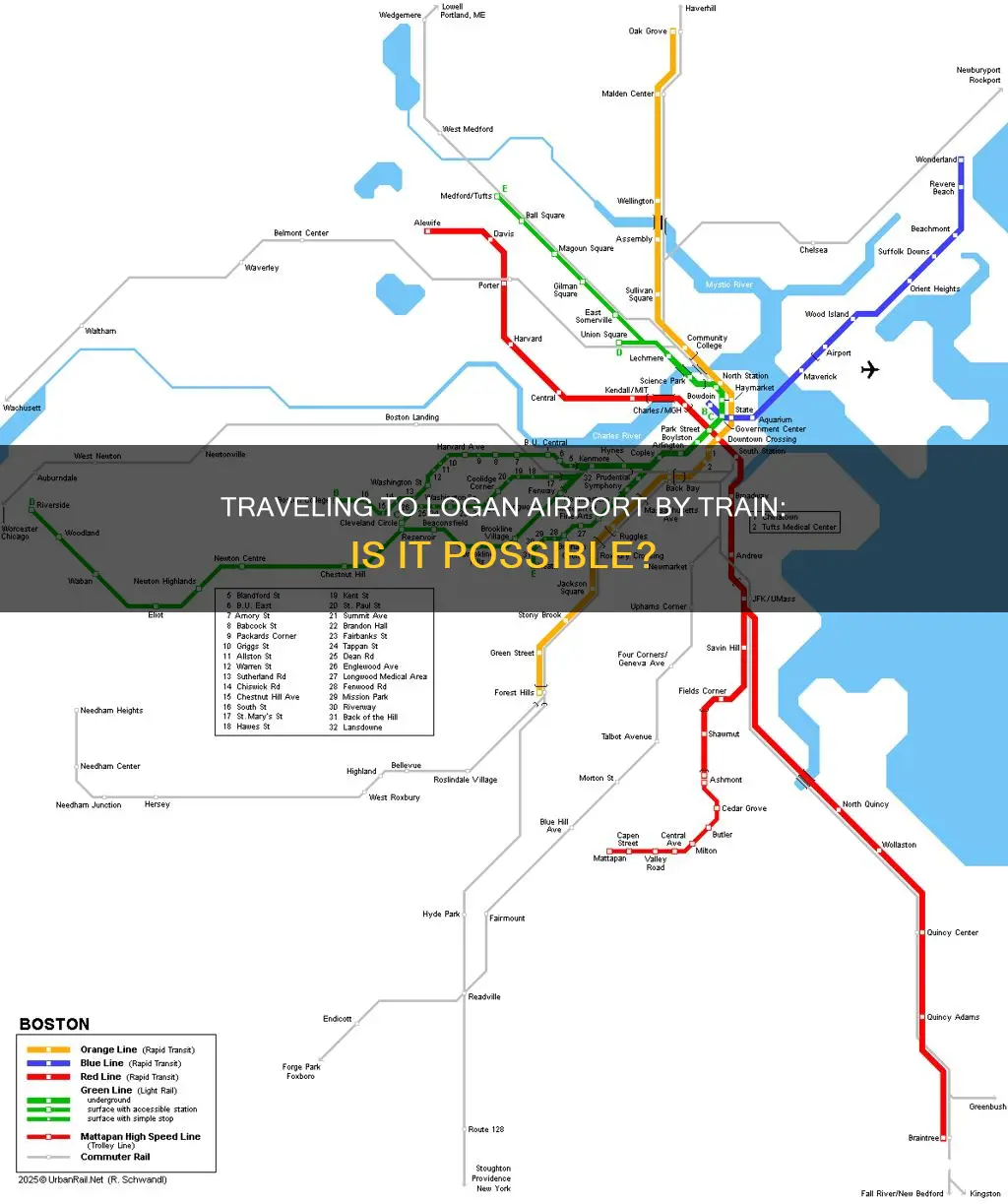can you take a train to logan airport