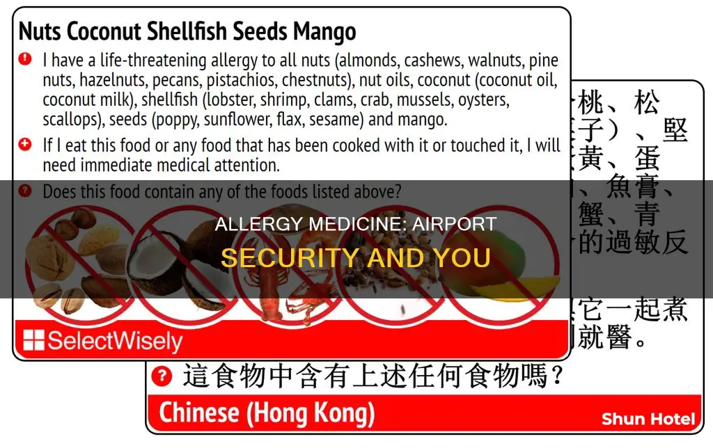 can you take allergy medicine to an airport