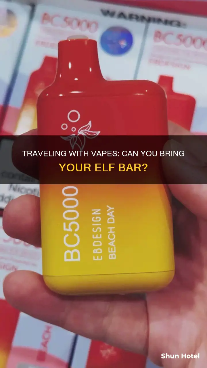 can you take an elf bar through airport security