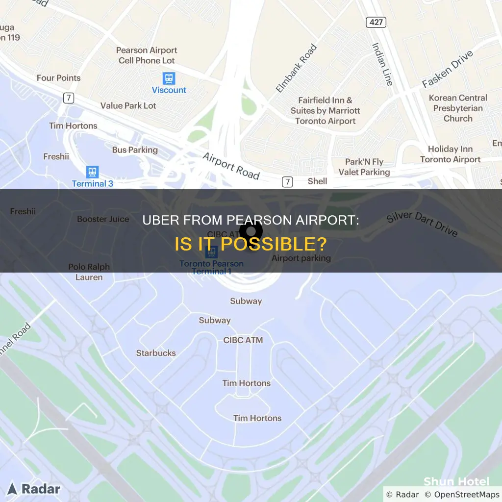 can you take an uber from pearson airport