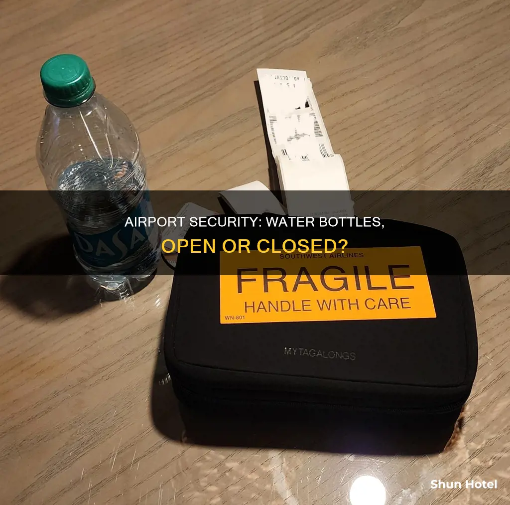 can you take an unopened water bottle through airport security