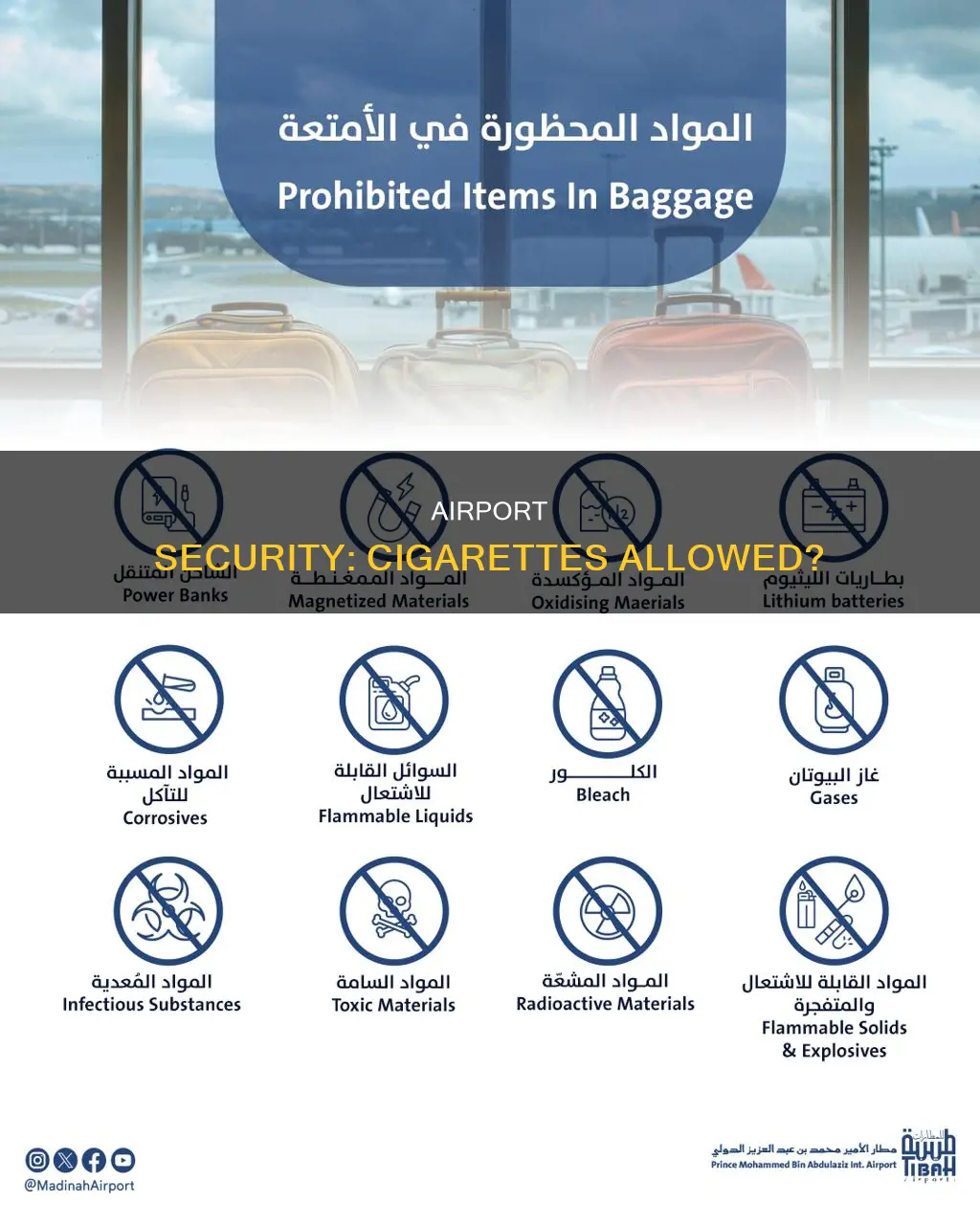 can you take cigs through airport security
