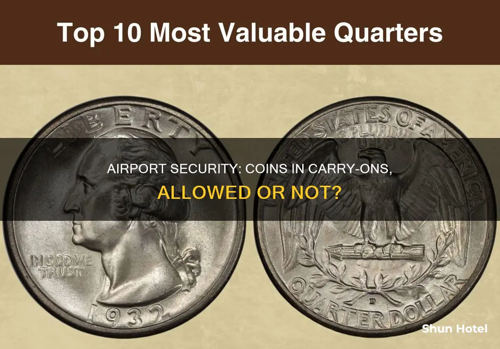 can you take coins through airport security