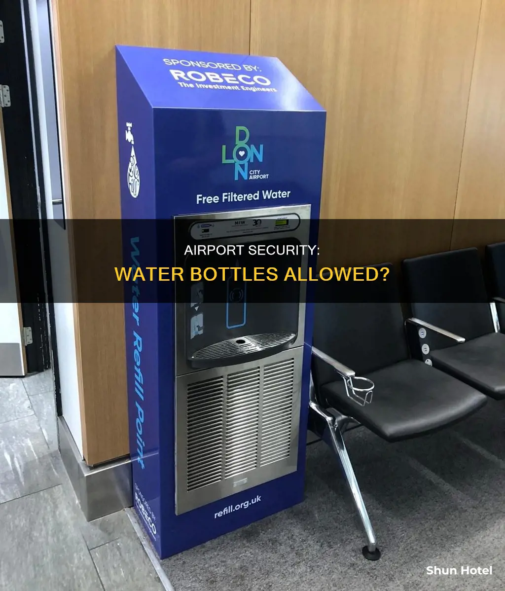 can you take empty water bottles through airport security uk