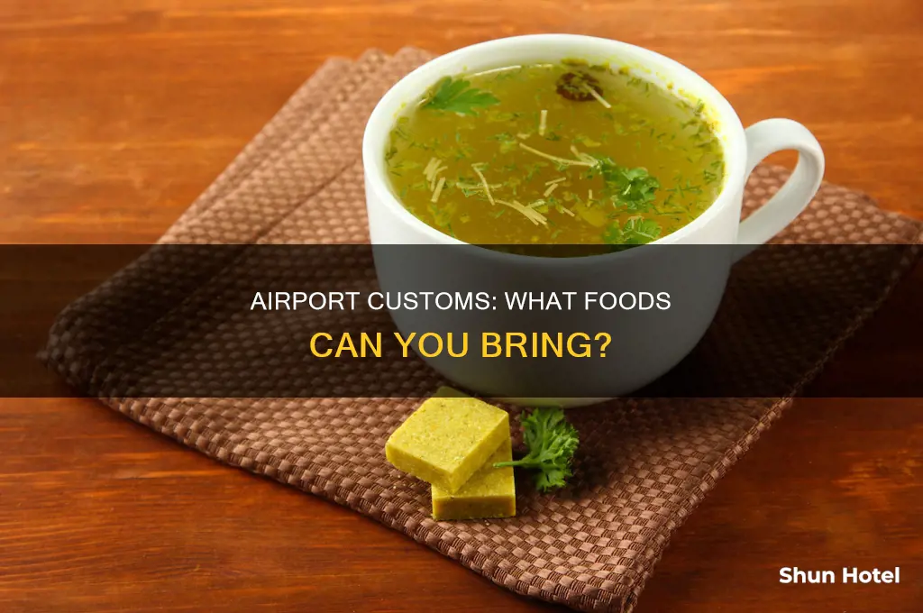 can you take food through customs at airport