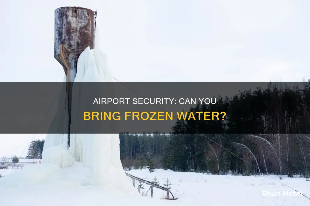 can you take frozen water through airport security uk