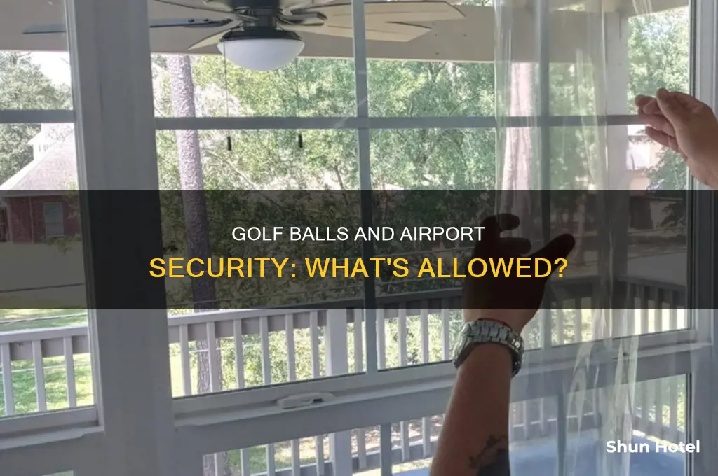 can you take golf balls through airport security