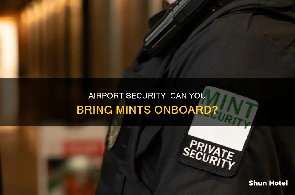can you take mints through airport security