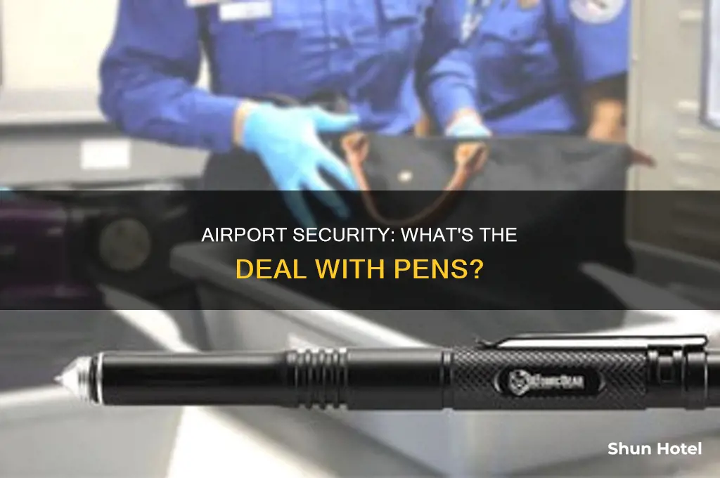 can you take pens through airport security