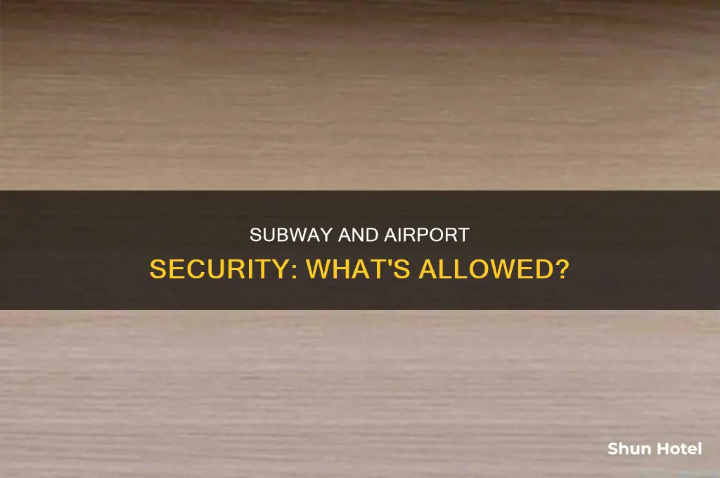 can you take subway past airport security