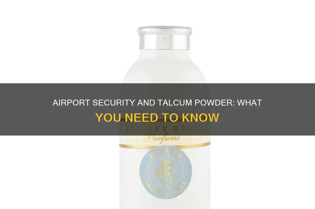 can you take talcum powder through airport security