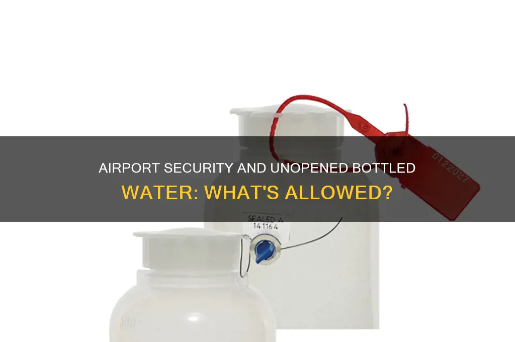 can you take unopened bottled water through airport security