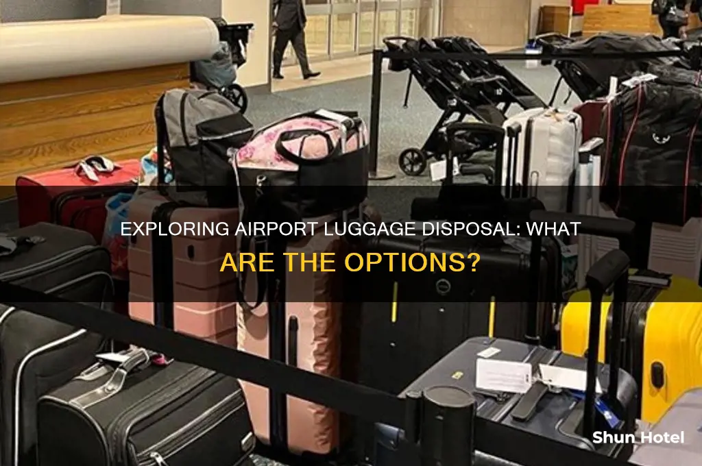 can you throw away luggage at an airport