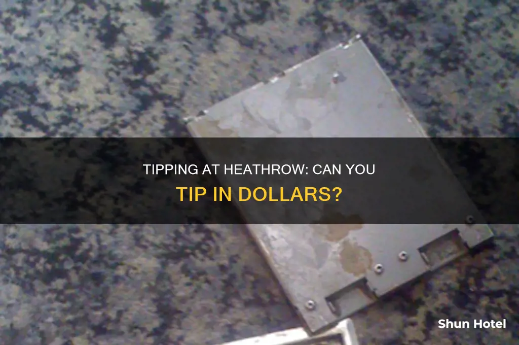 can you tip in dollars at the heathrow international airport