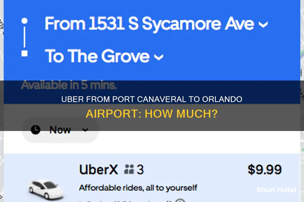 can you uber from port canaveral to orlando airport
