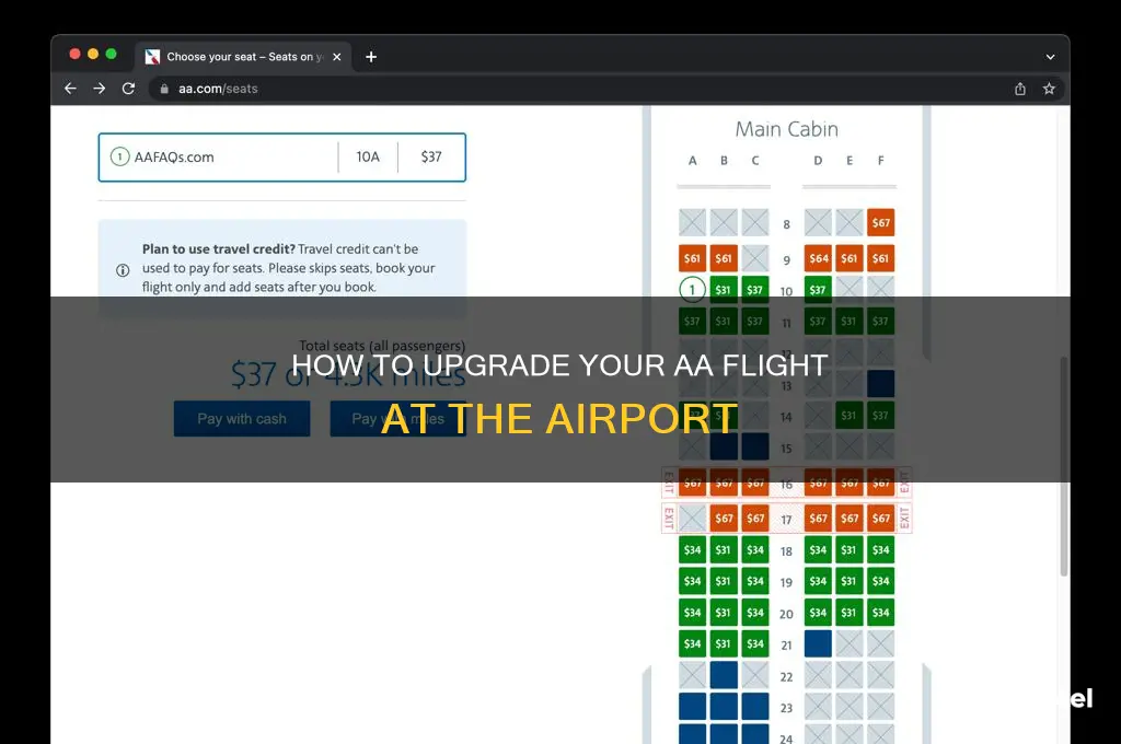 can you upgrade aa flight at airport