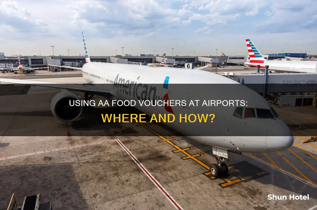 can you use aa food voucher at airports