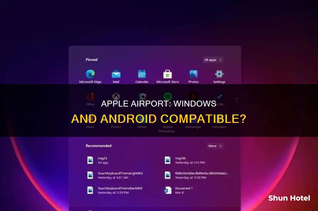 can you use apple airport with windows and android